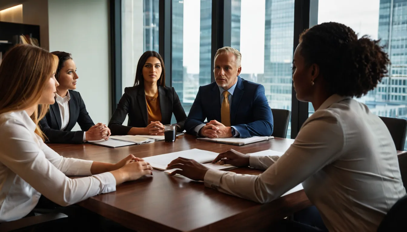 Professionals in a collaborative setting
