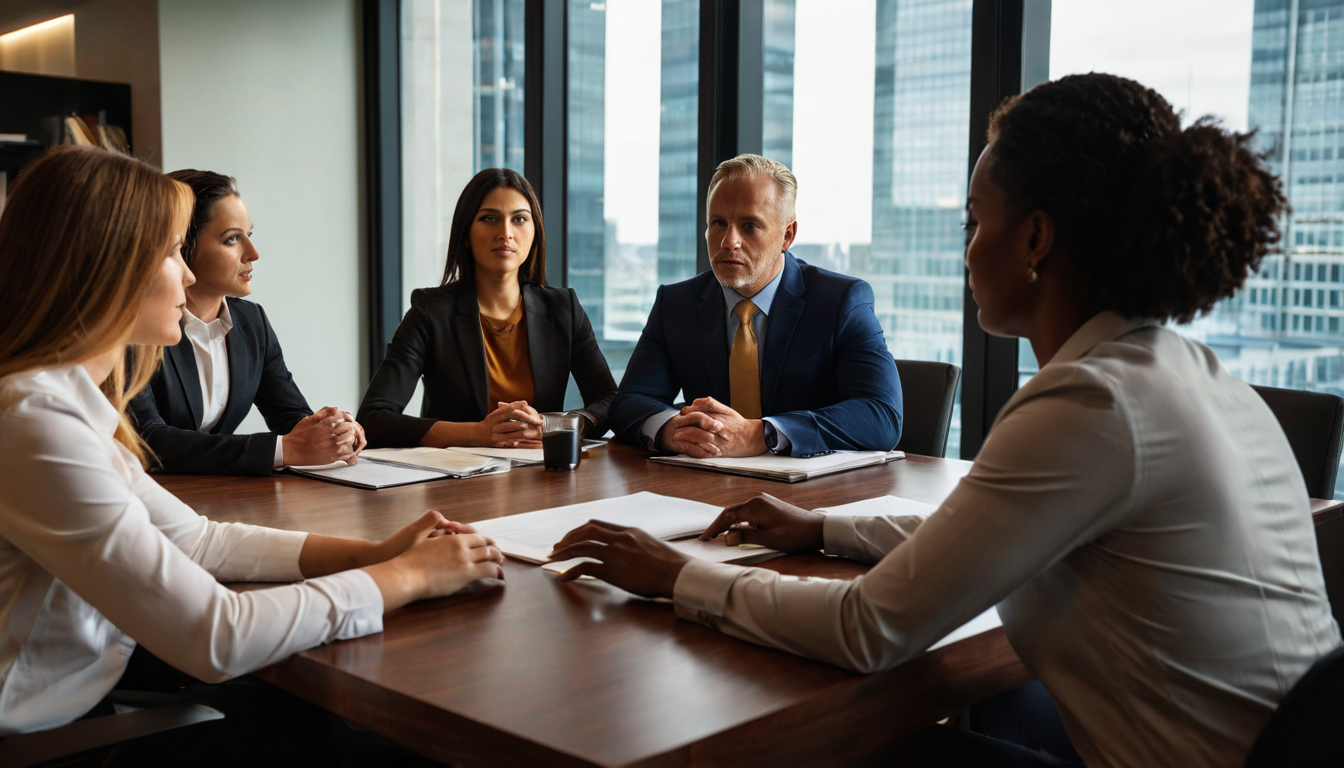 Professionals in a collaborative setting